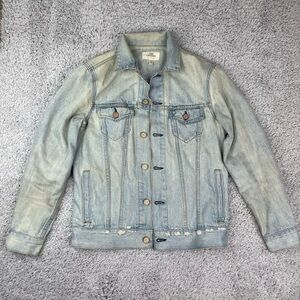 The Castings Jacket Womens XS Denim Boyfriend Edition Trucker Style Light Wash